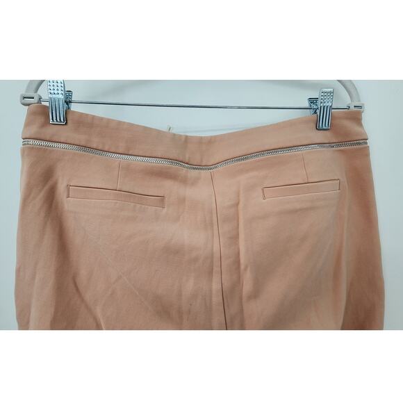 Rebecca Taylor Zipper Detail Light Pink Trouser Pants Size 8 - Picture 6 of 9